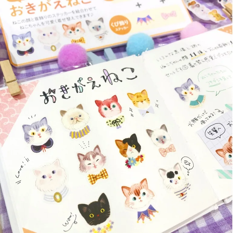 Roll sticker < Dressed cat | おきがえねこ >