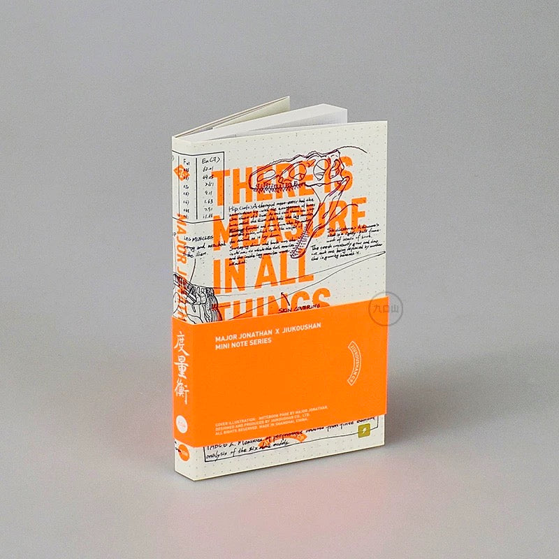 Mini notebook < There is measure in all things > Major Jonathan
