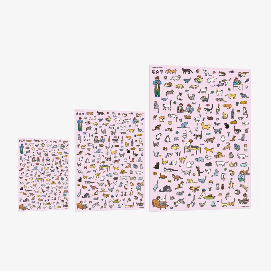 Graphic Dictionary Poster < Cat dictionary 1 >