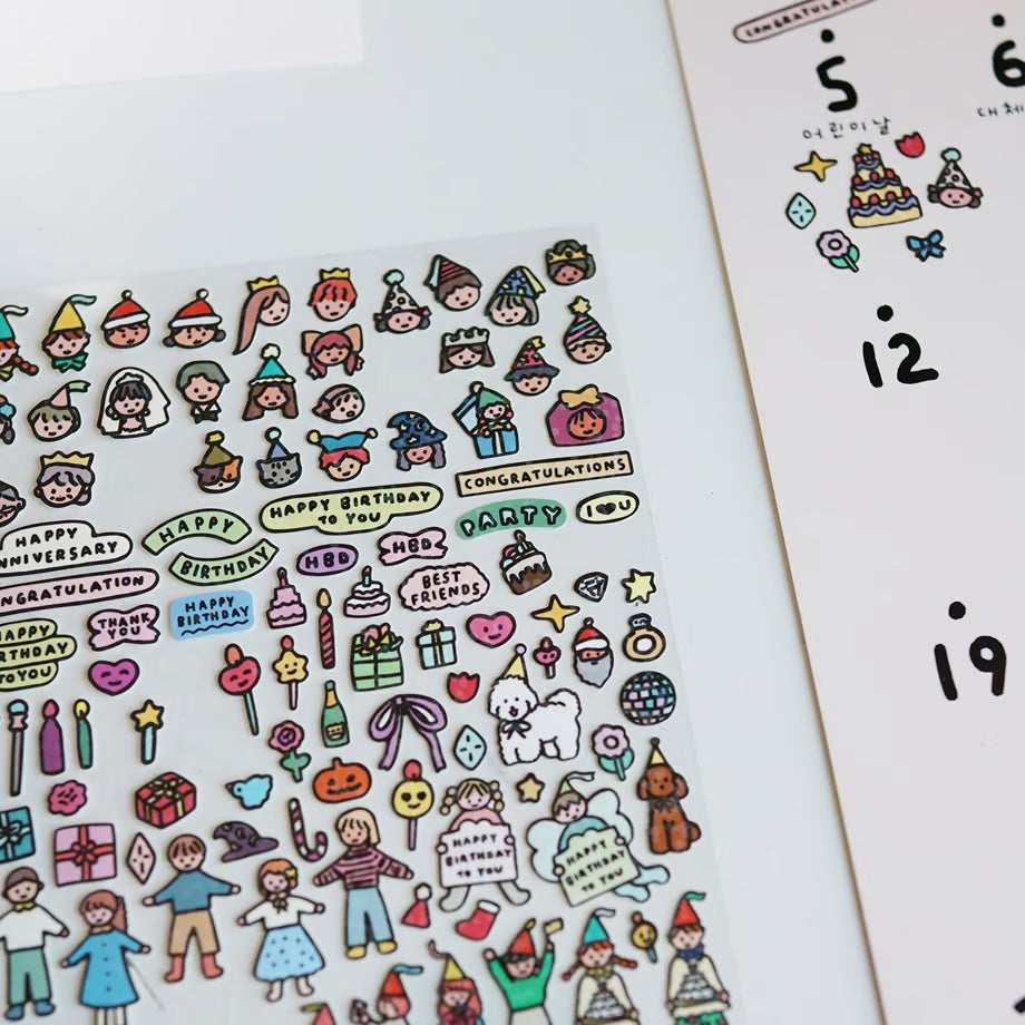 Journal sticker < Celebration >