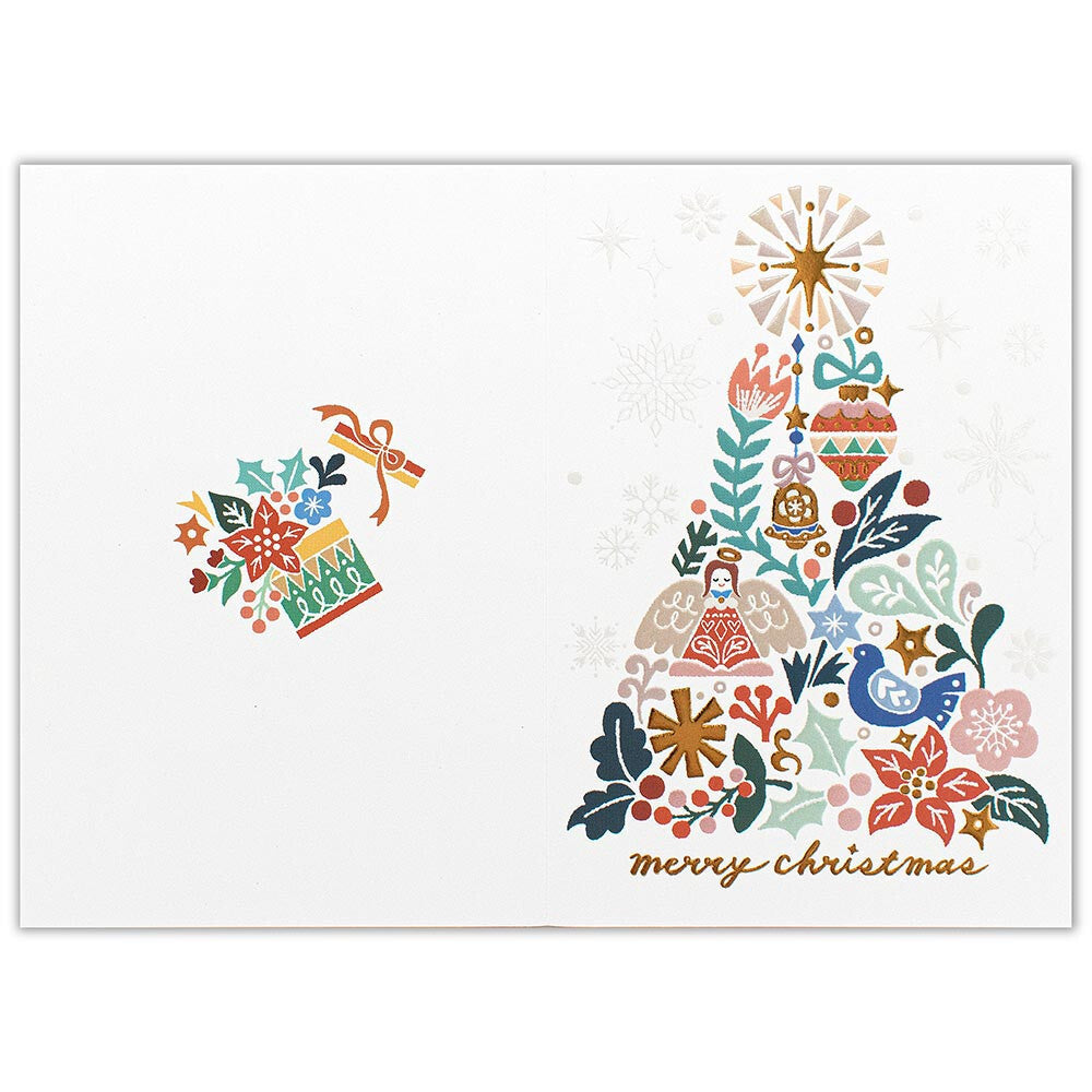 Greeting card < Christmas tree >