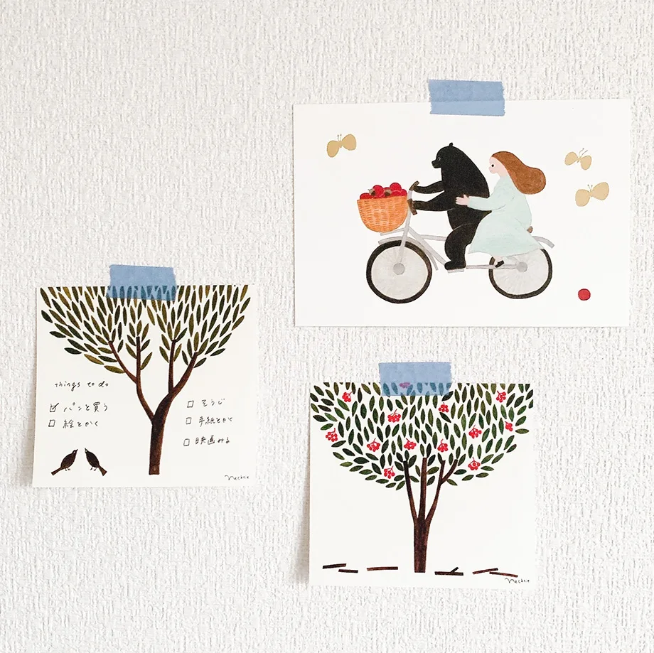 Cozyca Postcard < Apple orchard > by Necktie