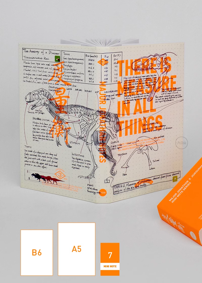 Mini notebook < There is measure in all things > Major Jonathan
