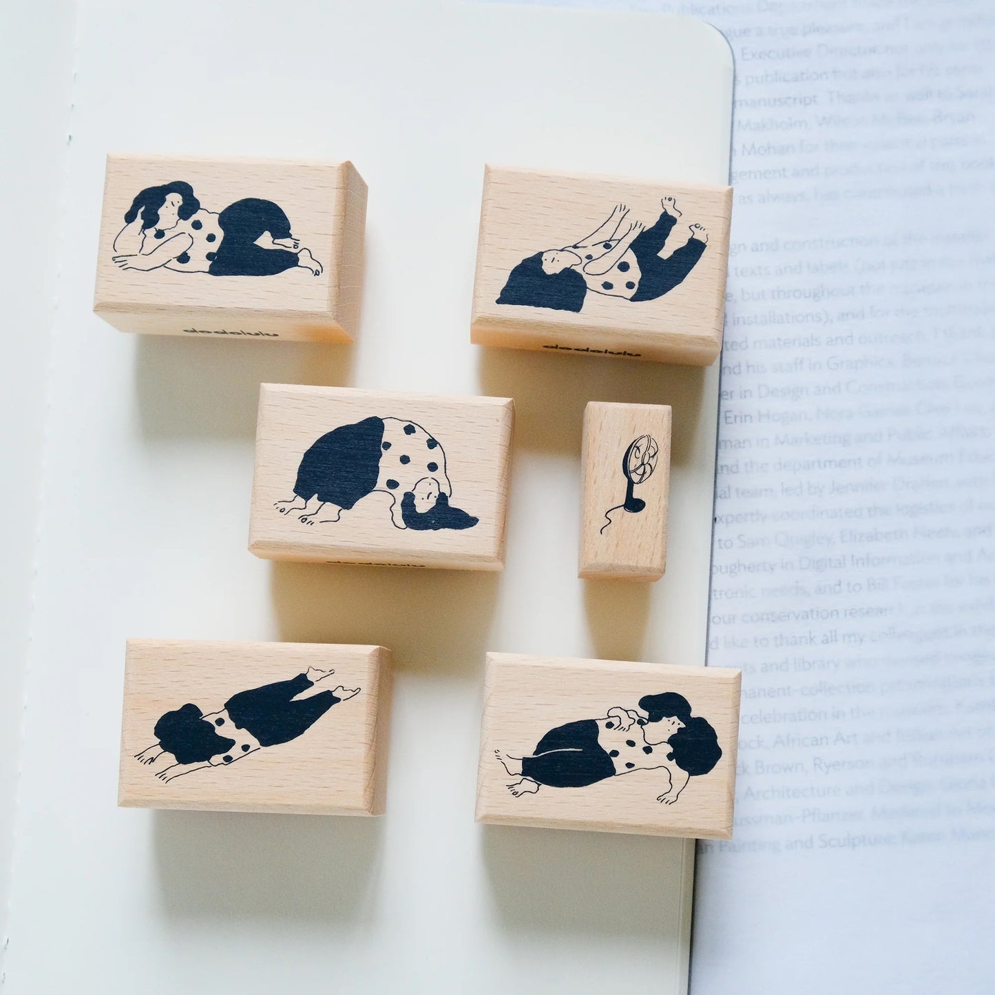 Do-nothing Girls - Wooden Stamp Set