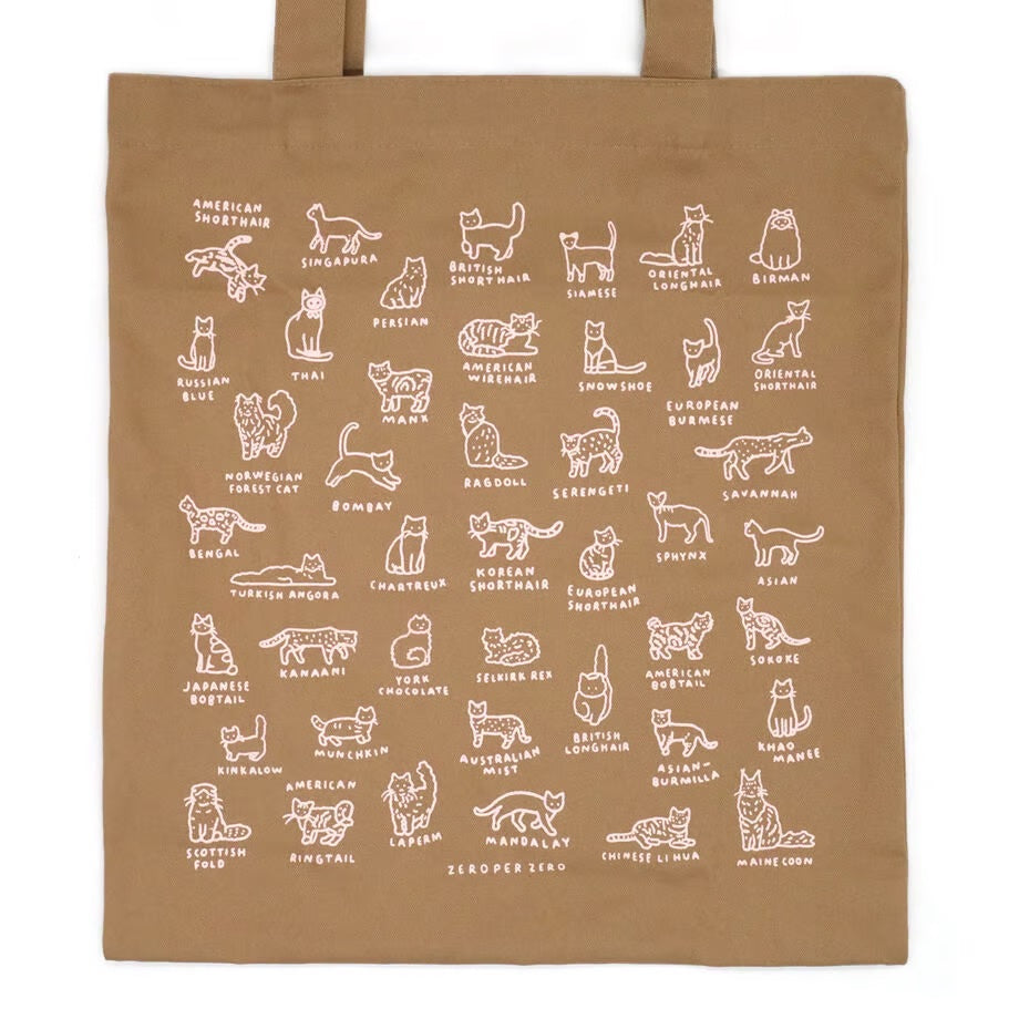Eco bag | CAT DICTIONARY coffee