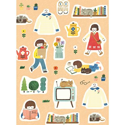 Patterned paper < Our life >