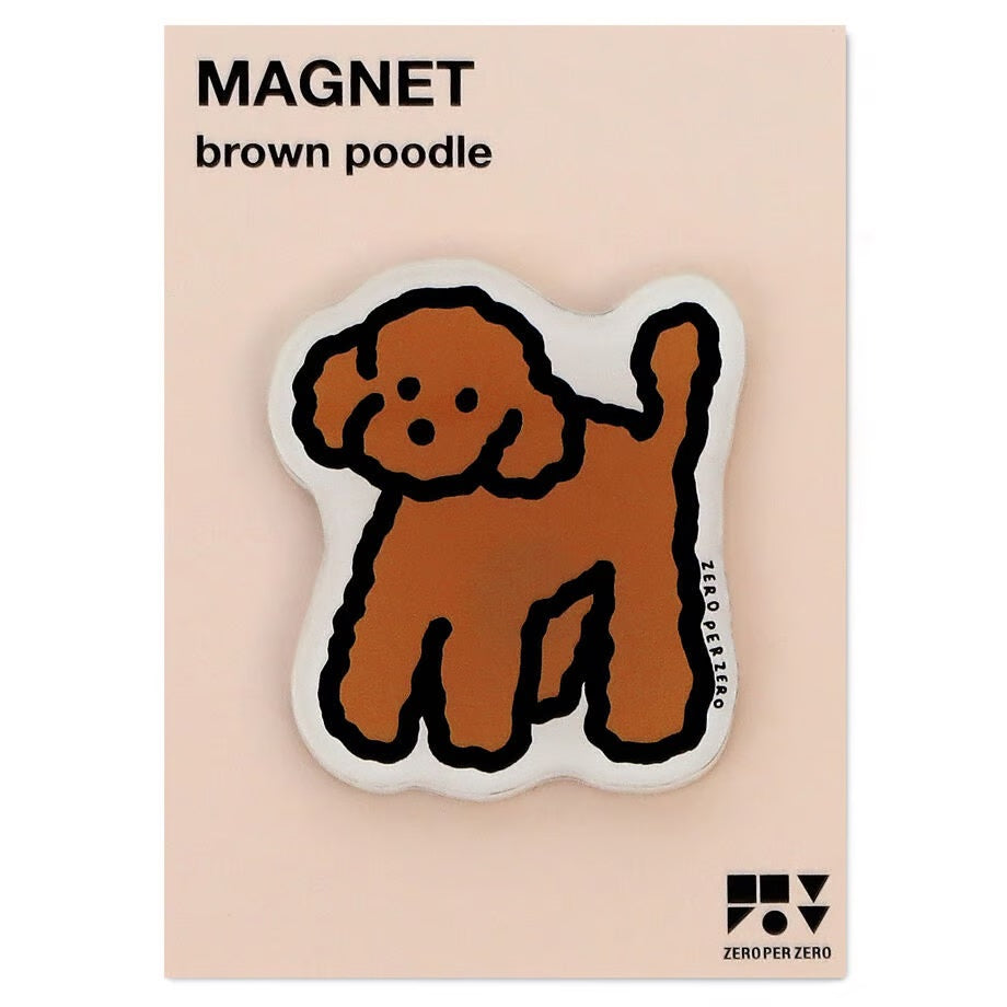 Magnet < Brown poodle >