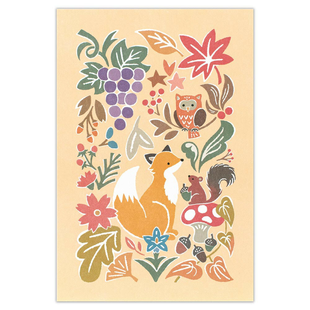 Postcard < Autumn friends >