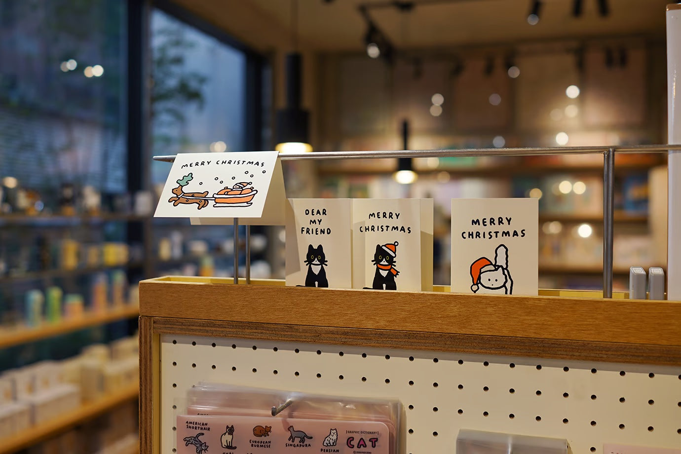 Christmas pressed card < Tuxedo cat >