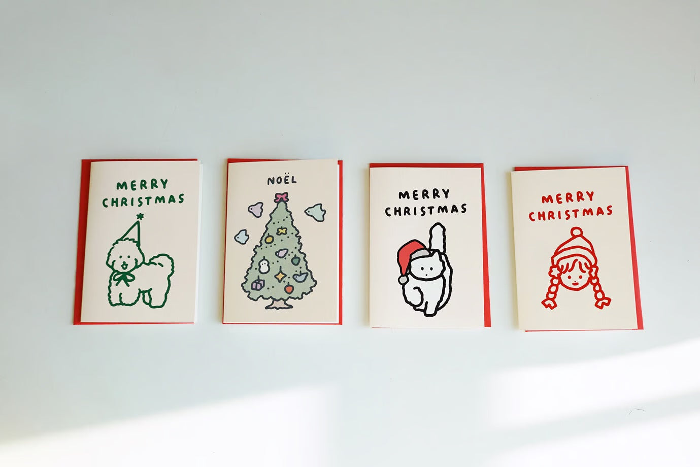 Christmas pressed card < Girl >