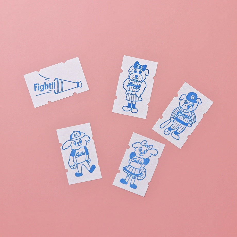 36 Sublo Label Sticker - Dog Baseball Team