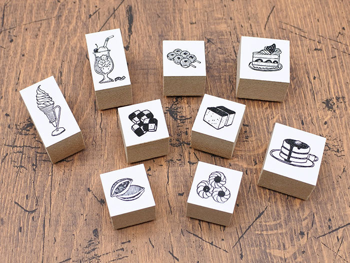 Shiho Hoshino Retro Sweets Wooden Stamp Collection