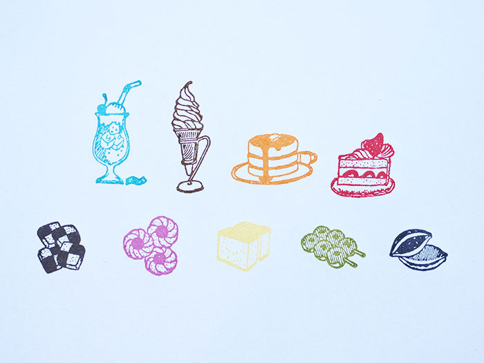 Shiho Hoshino Retro Sweets Wooden Stamp Collection