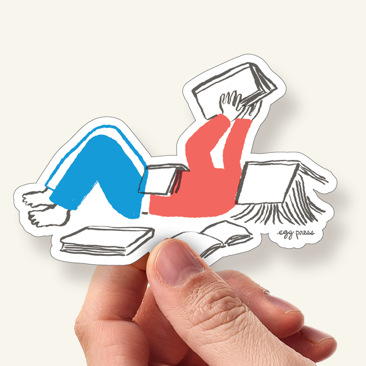 Vinyl Sticker < Book Lover Reader >
