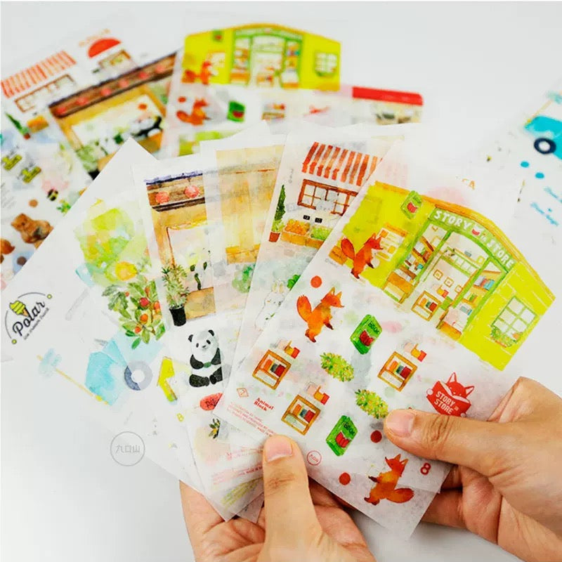 < Animal Block > Matching Sticker Sheet