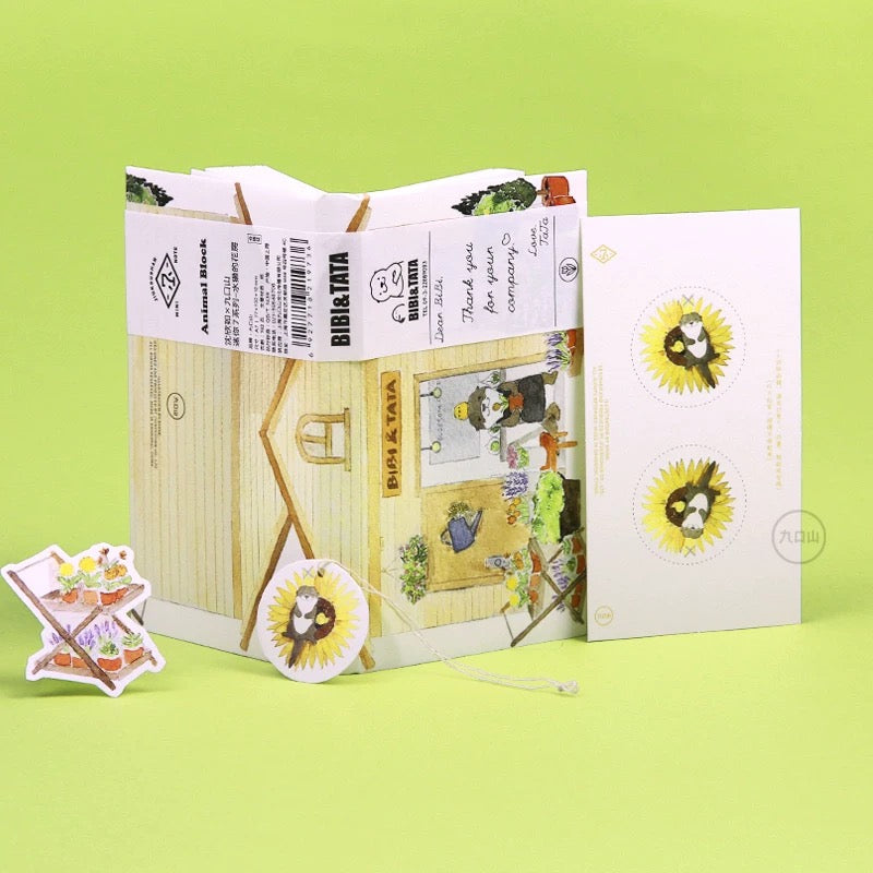 Mini notebook < Animal Block > Shine