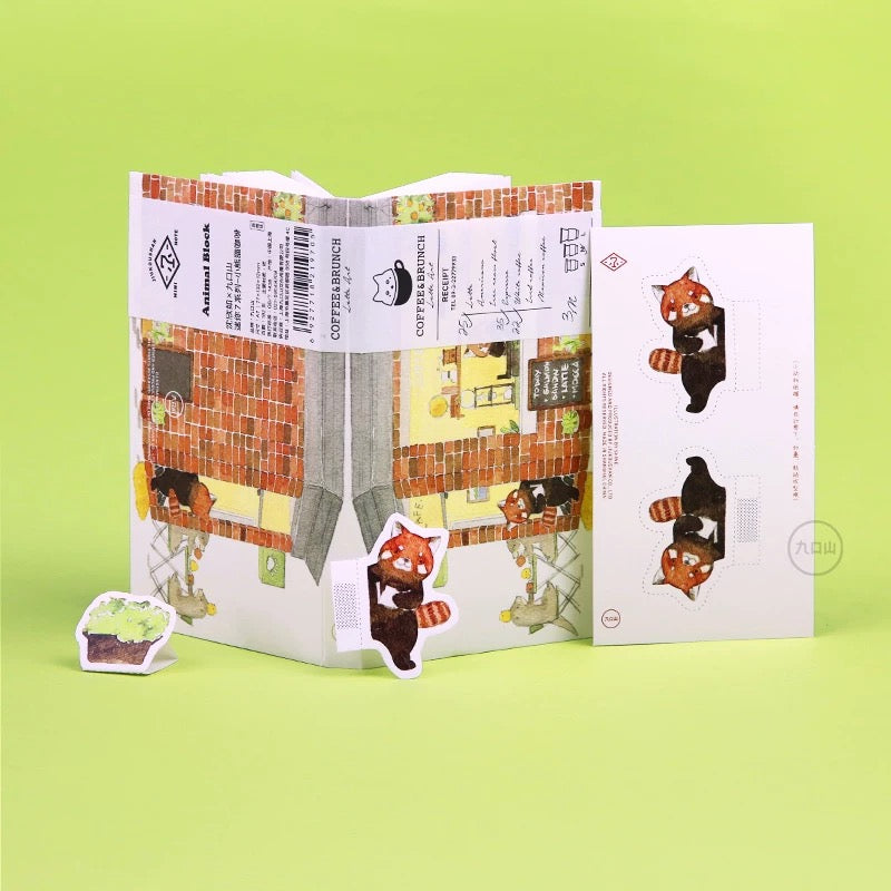 Mini notebook < Animal Block > Shine