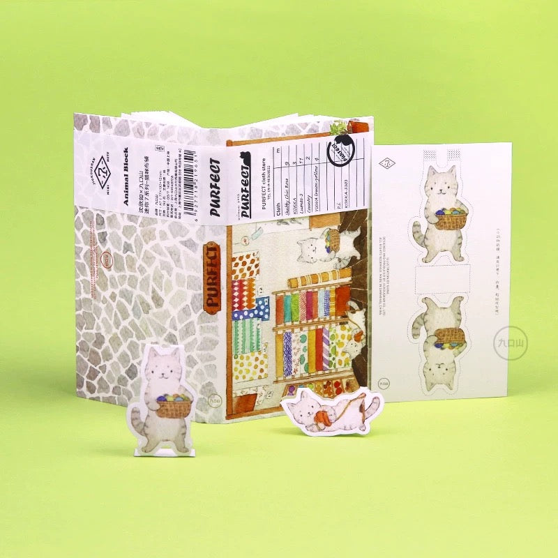 Mini notebook < Animal Block > Shine