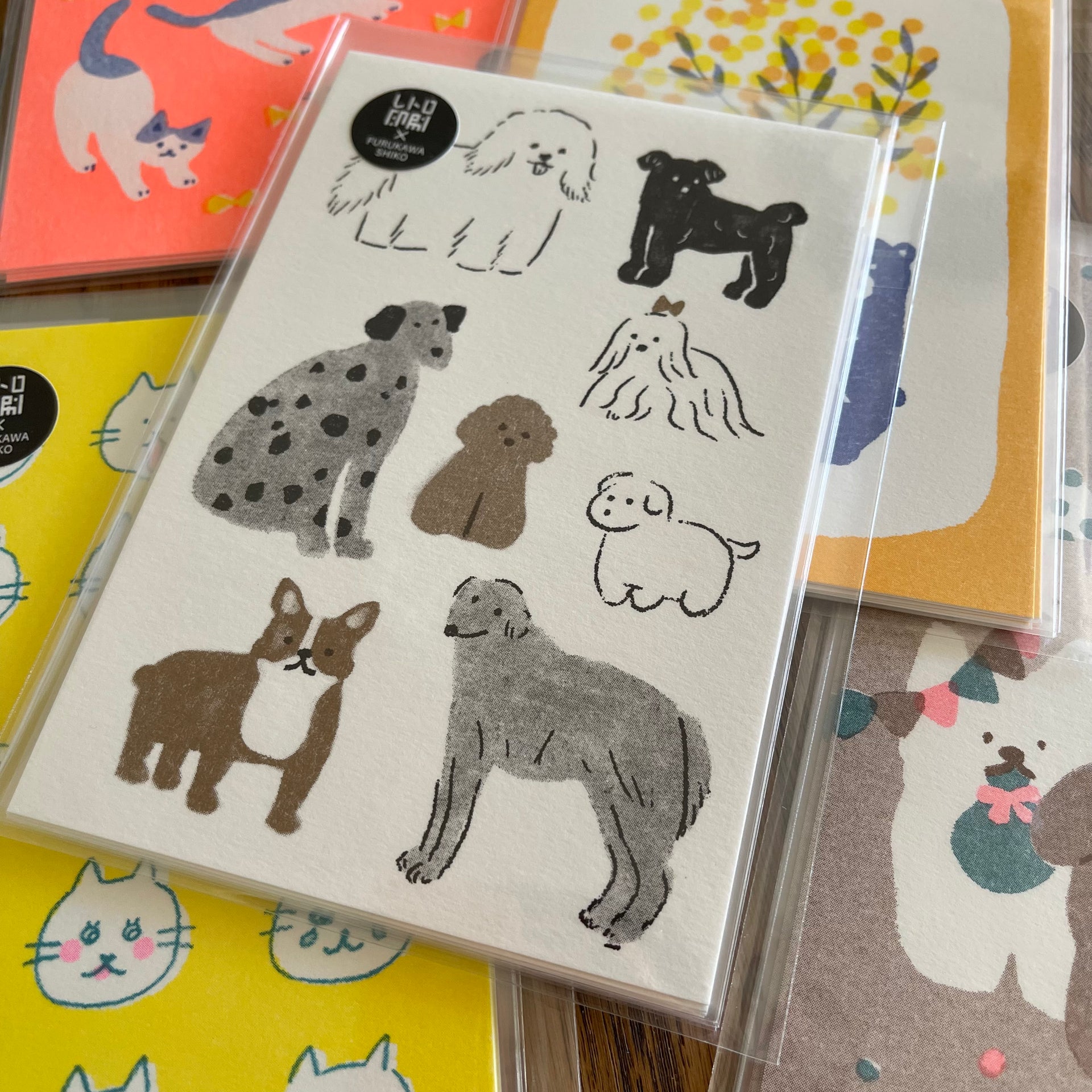Retro printed postcard < Dog collection >