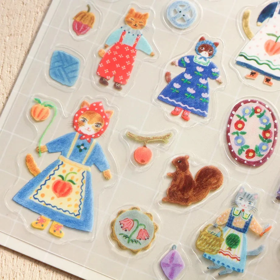 Aiko Fukawa Cats and Buttons Stickers