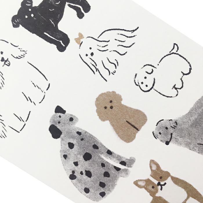 Retro printed postcard < Dog collection >