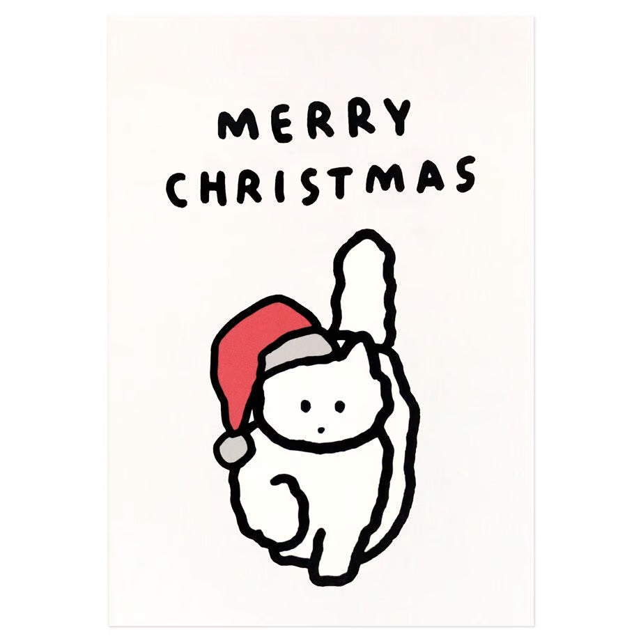 Christmas pressed card < Cat >