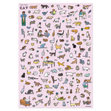 Grafisches Wörterbuch-Poster < Katze Wörterbuch 1 >