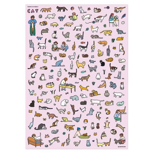 Graphic Dictionary Poster < Cat dictionary 1 >