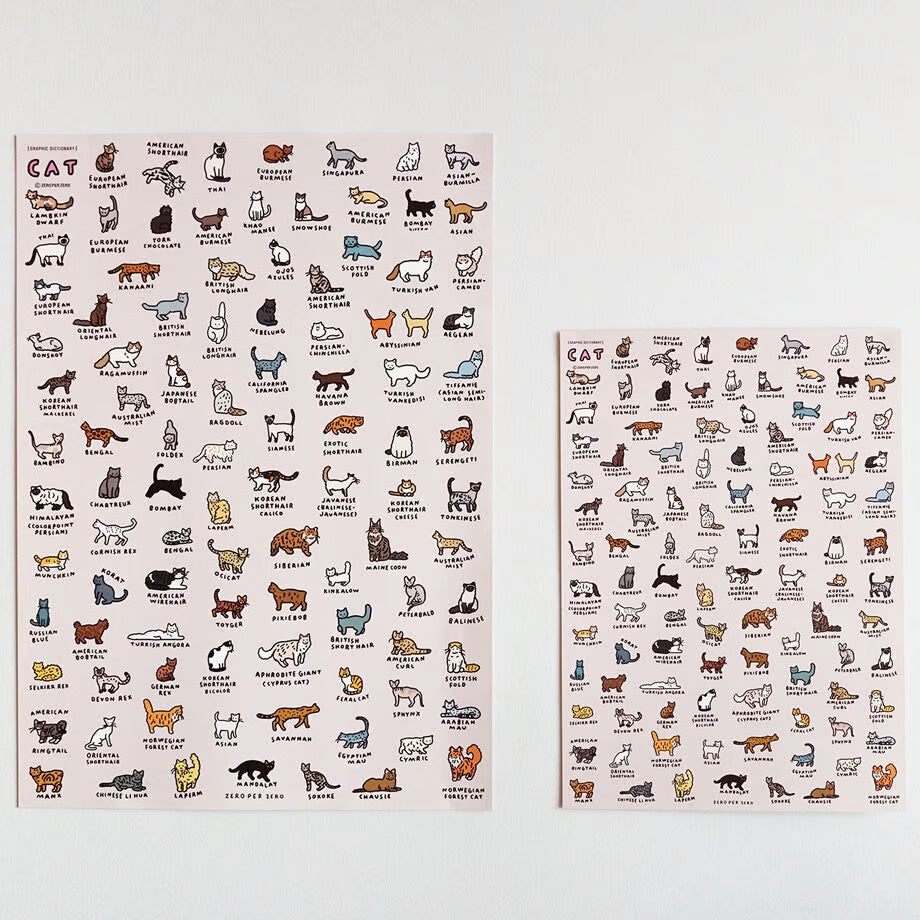 Graphic Dictionary Poster < Cat dictionary 2 >