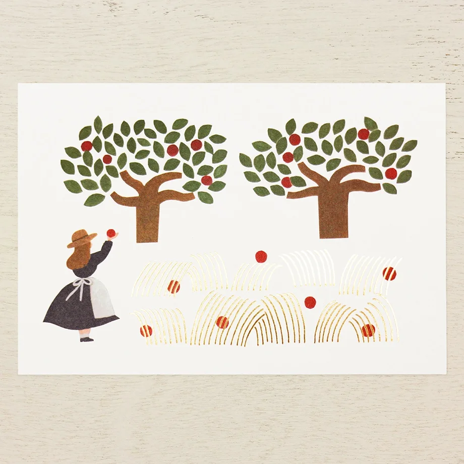 Cozyca Postcard < Apple orchard > by Necktie