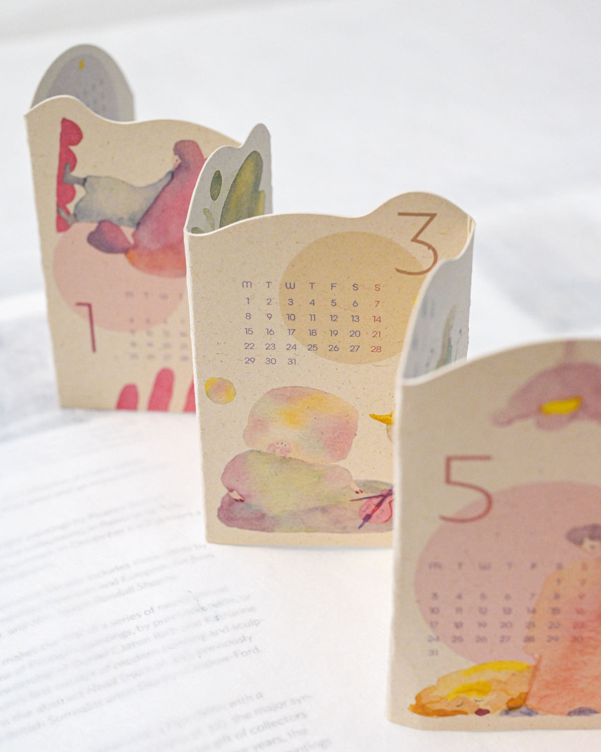 2027 Mini Concertina Monthly Calendar