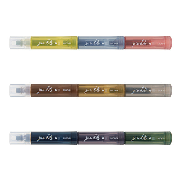 MIDORI Connecting Pen Join Dots 3-Pack