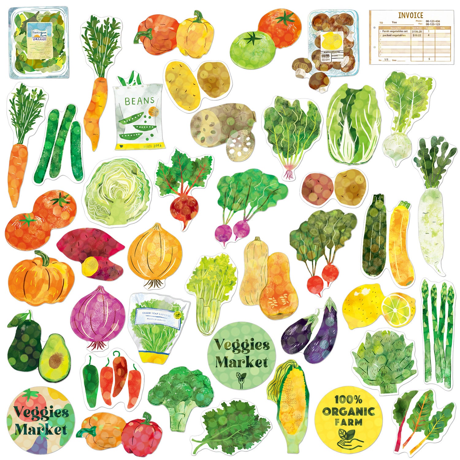 Decoration Haco Sticker < Vegetable >