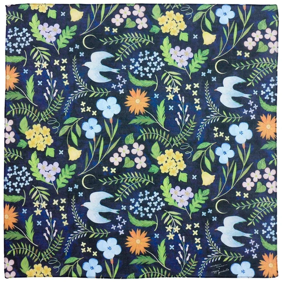 Handkerchief < Flowers, birds, wind and moon >