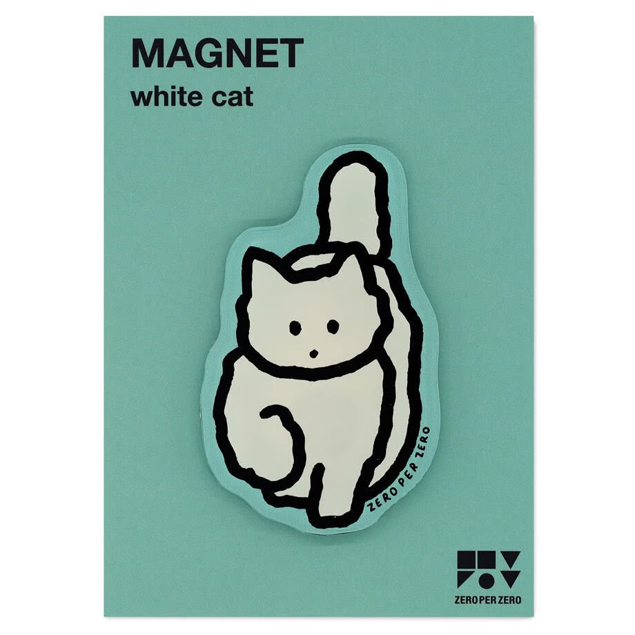 Magnet < White cat >