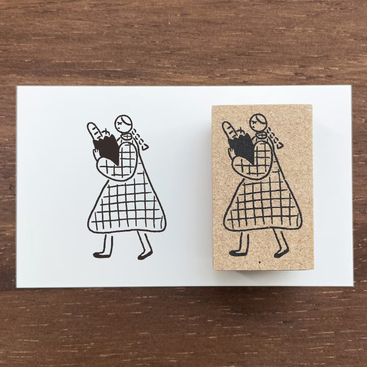 Stamp Marché Wooden Rubber Stamp - Bread