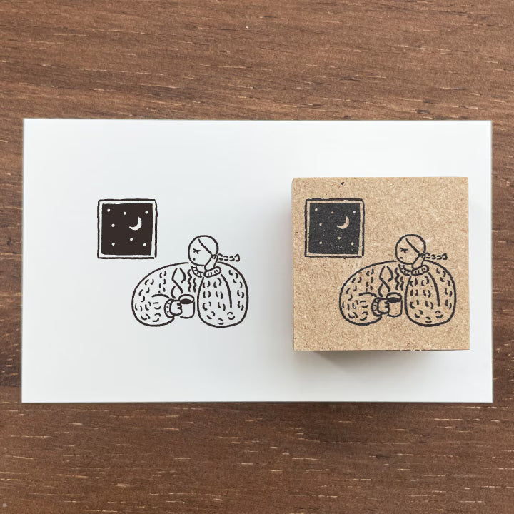 Stamp Marché Wooden Rubber Stamp - Coffee
