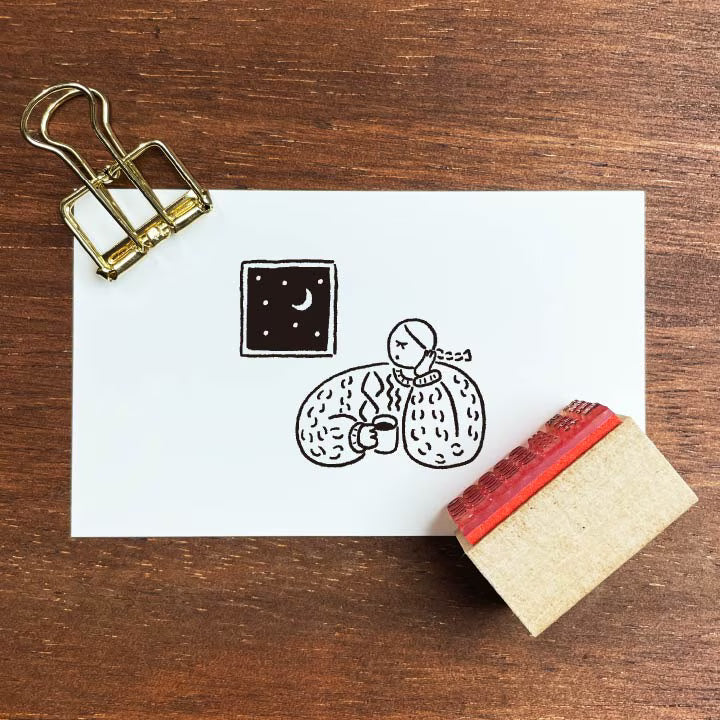 Stamp Marché Wooden Rubber Stamp - Coffee