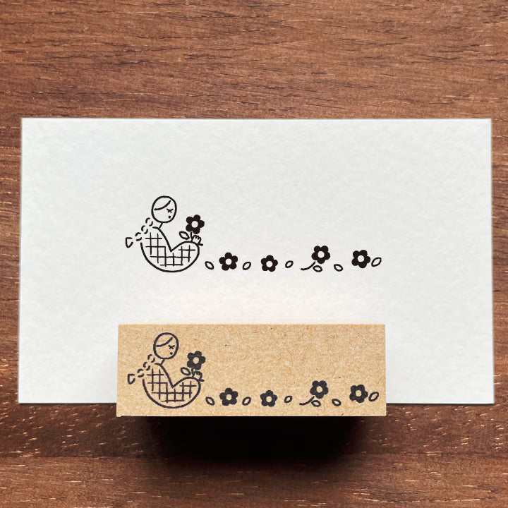 Stamp Marché Wooden Rubber Stamp - Flower