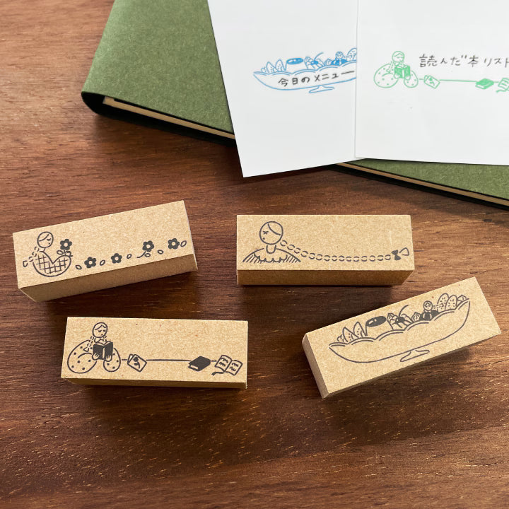 Stamp Marché Wooden Rubber Stamp - Flower
