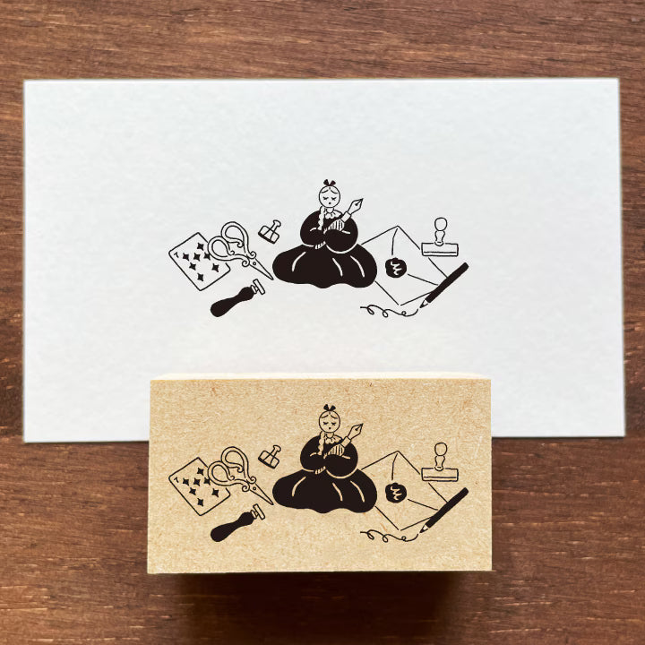 Stamp Marché Wooden Rubber Stamp - A land of stationary
