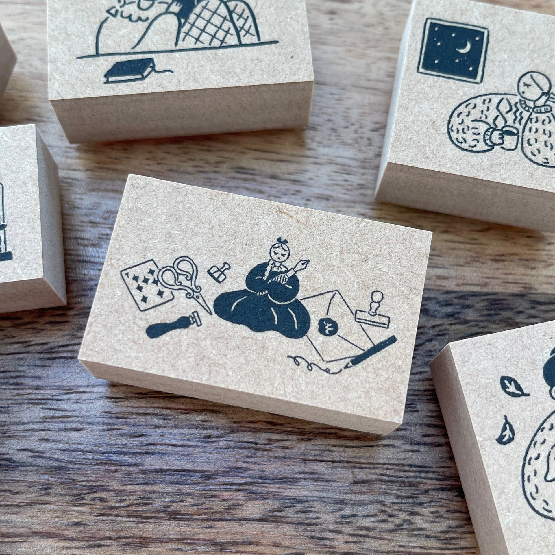 Stamp Marché Wooden Rubber Stamp - A land of stationary