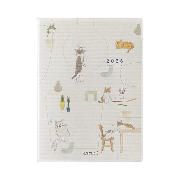 MIDORI 2026 Pocket Diary – Cat Design