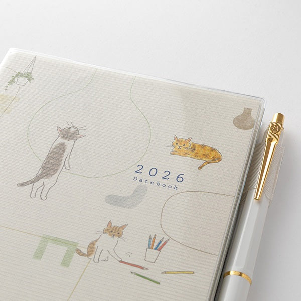 MIDORI 2026 Pocket Diary – Cat Design