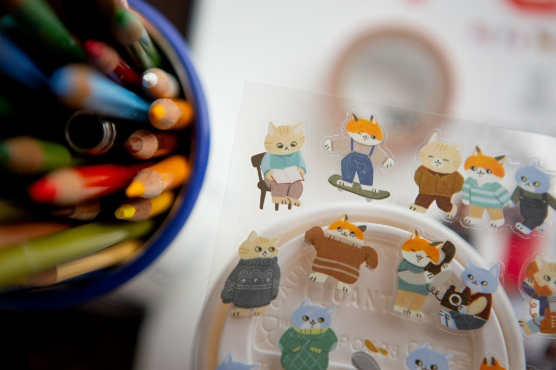 Cats Gathering Sticker