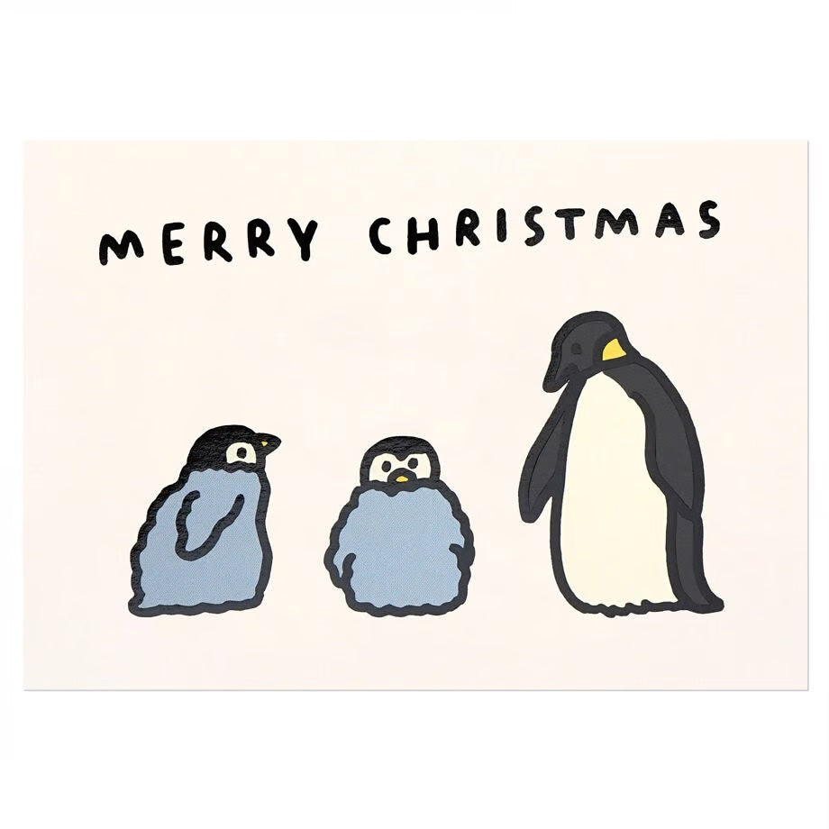 Christmas pressed card < Penguin >