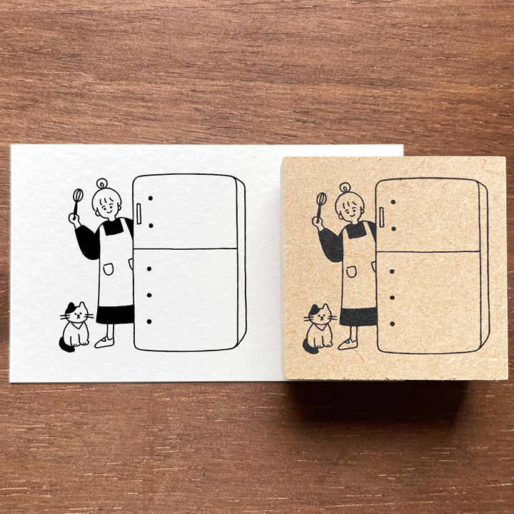 Peppoko Notebook Stamp - Refrigerator
