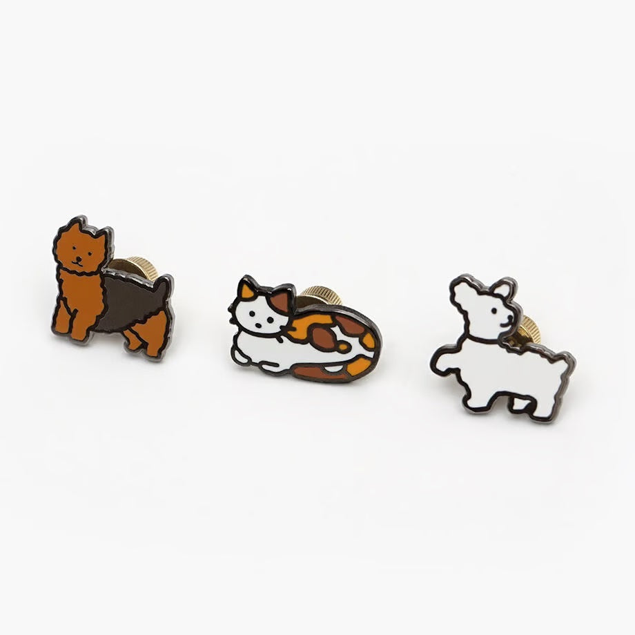 Animal Pin < White puppy >