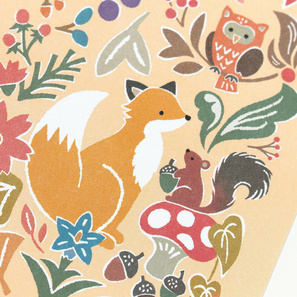 Postcard < Autumn friends >