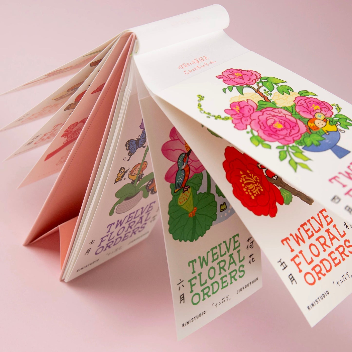 Rin!Studio - Twelve Floral Orders Desk Calendar 2026